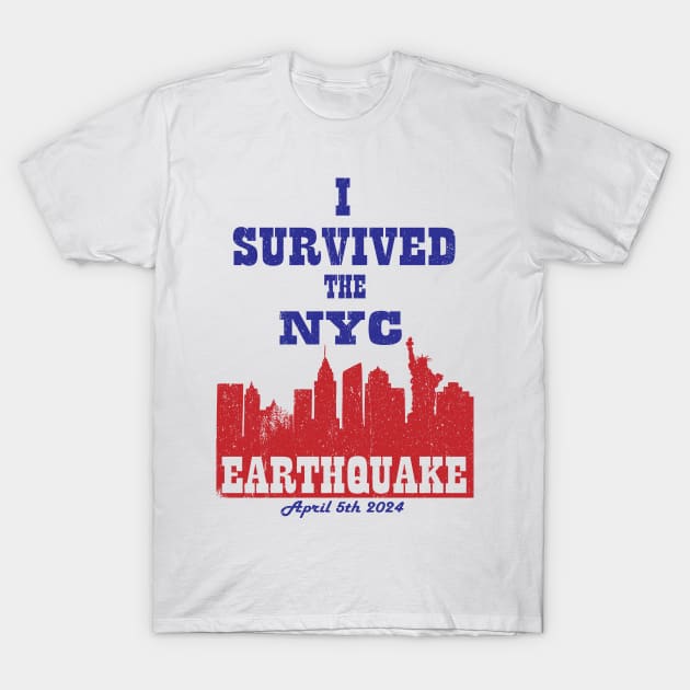Vintage I Survived The NYC Earthquake T-Shirt by LEGO